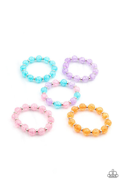 STARLET SHIMMER - ICY BEADS WITH SILVER ACCENT BRACELETS